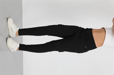 Siyah Kargo Slim Fit Jeans
