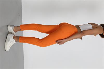 Turuncu Mom Pantolon