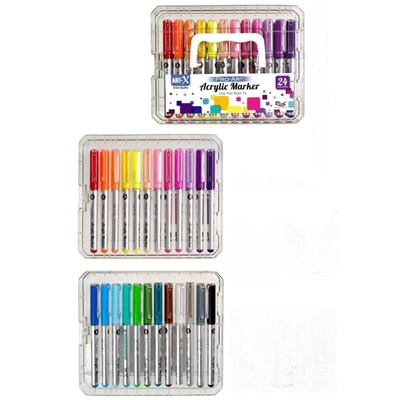 ART-X PRO ART FIRÇA UÇLU AKRİLİK MARKER 24 LÜ SET