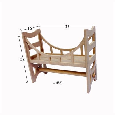 Baharatlık Ve Havluluk Çok Amaçlı Organizer Ham MDF Dekoratif Boyanabilir Obje L 301