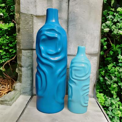 Bohem Vazo Marin Tasarım Seramik Obje, Ev , Ofis Dekor Obje Biblo 