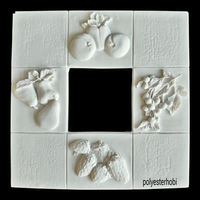 CE 305 - Toscana Çerçeve Meyve Detaylı Ham Polyester Duvar Dekor