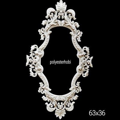 CE 306 - Bridgerton Barok Çerçeve Ham Polyester Duvar Dekor