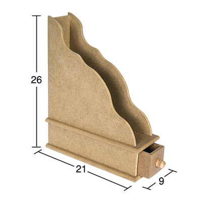 Çekmeceli Dosyalık Kitap Kutu Ham Ahşap Boyanabilir Dekoratif Obje