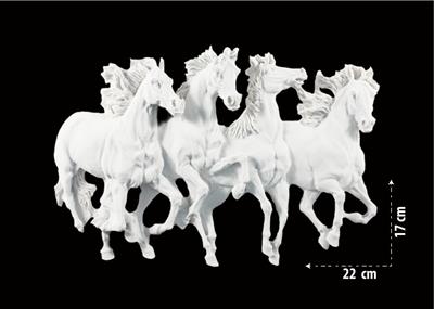 DA 157- 4 Lü Atlar Ham Polyester Obje