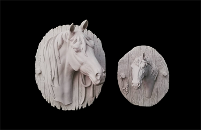 DA 294 - Atlı Büyük Duvar Pano  Ham Polyester Obje