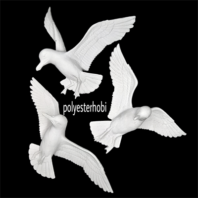 DA 297 - 3 Lü Martı Set Ham Polyester Obje