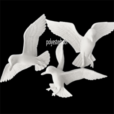 DA 297 - 3 Lü Martı Set Ham Polyester Obje