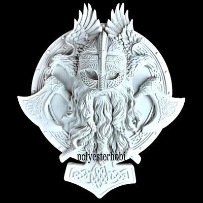 DA 335 - Viking Duvar Pano Ham Polyester Obje