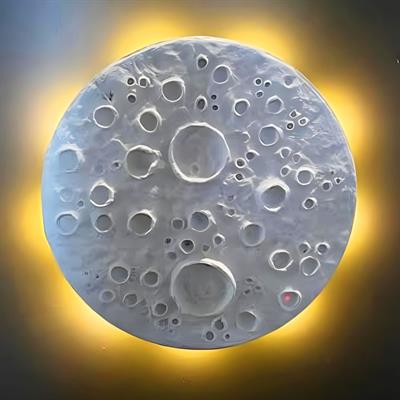 DA 362 - Ay Led Işıklı Duvar Pano Ham Polyester Dekor