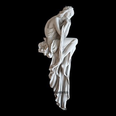 DA 370 - Mitolojik Kız Pano Ham Polyester Duvar Dekor