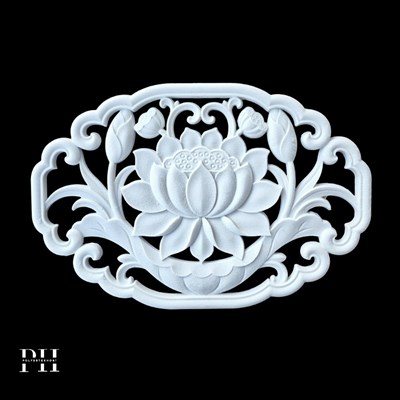 DA 393 - Lotus Duvar Dekor Ham Polyester Asılabilir Obje 
