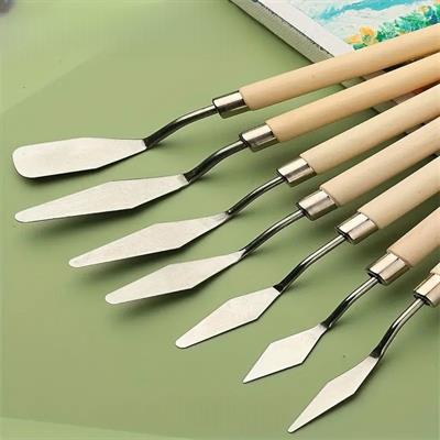 Metal Spatula 7 Li Çelik Ekonomik Set