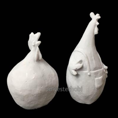 Ob 1034 - Mini Tavuk 2 Li Set Ham Polyester Obje