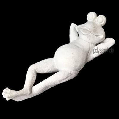 OB 1056 - Güneşlenen Kurbağa Ham Polyester Obje