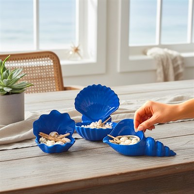 OB 1079 - İstiridye Sunumluk Ham Polyester Dekoratif Obje