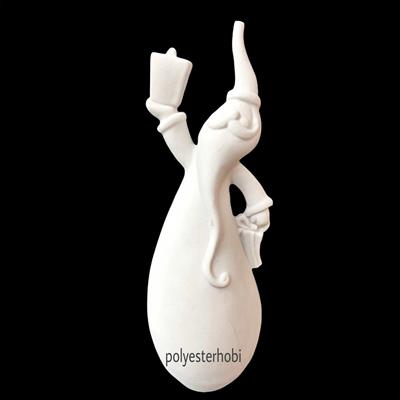 OB 1263 - Işıklı Noel Baba Ham Polyester Obje