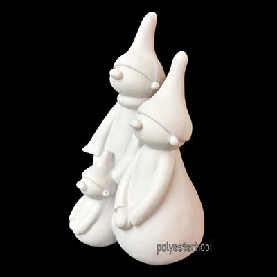 OB 1264 - 3 Lü Cüce Ailesi Ham Polyester Obje