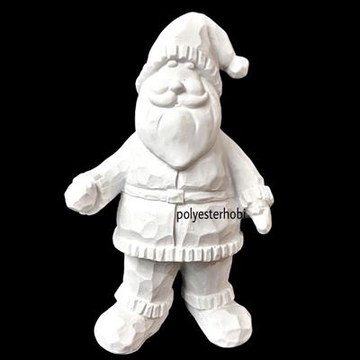 OB 1312 - Noel Baba Kübik Dokulu Ham Polyester Obje