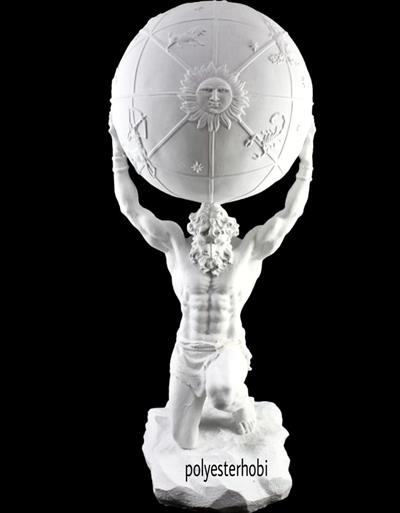 OB 1342 - Atlas Masaüstü Büst Ham Polyester Obje