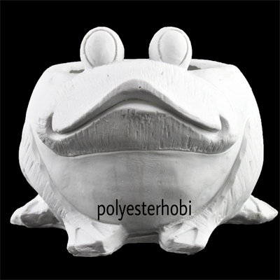 OB 1389 - Kurbağa Saksı Ham Polyester Obje