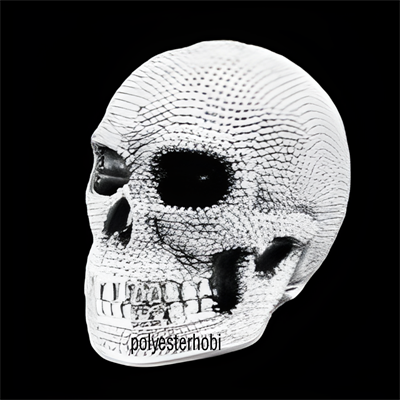 OB 1492 - Dev Zımbalı Kurukafa Ham Polyester Obje