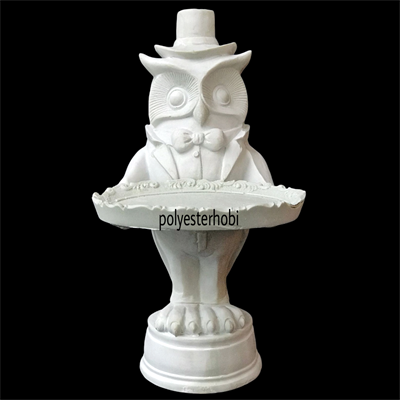 OB 1514 - Baykuş Sunumluk Ham Polyester Obje