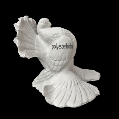 Ob 1539 - Paçalı Güvercin Ham Polyester Obje