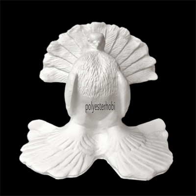 Ob 1539 - Paçalı Güvercin Ham Polyester Obje