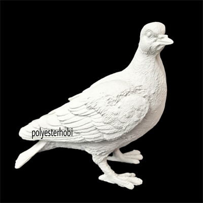 Ob 1540 - Güvercin Gerçek Boyut Ham Polyester Obje 1