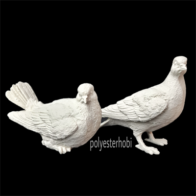 Ob 1541 - Güvercin Gerçek Boyut Ham Polyester Obje 2