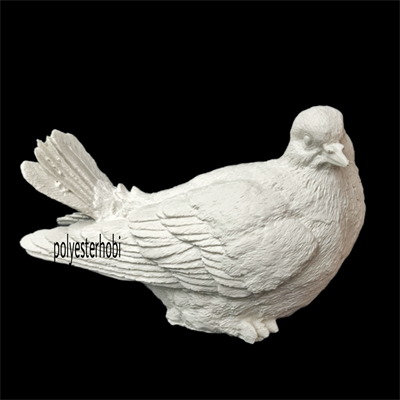 Ob 1541 - Güvercin Gerçek Boyut Ham Polyester Obje 2