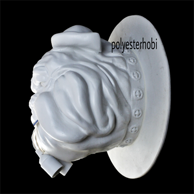 OB 1543 - Duvar Heykel Buldog Aydınlatma Ham Polyester Obje