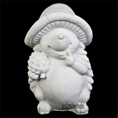 OB 1551 - Kozalaklı Sevimli Kirpi Ham Polyester Obje