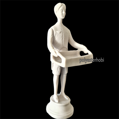 OB 1585 - Genç Erkek Garson Sunum Biblo Ham Polyester Obje