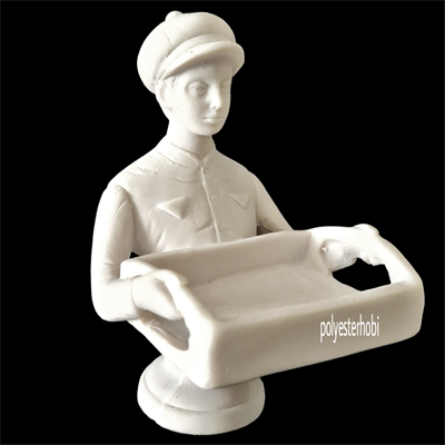 OB 1588 - Genç Erkek Garson Sunum Biblo 4 Ham Polyester Obje