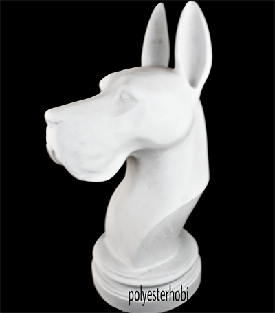 OB 1611 - Dev Danua Büst Ham Köpek Polyester Obje