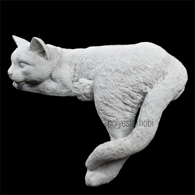 OB 1665 - Uzanan Kedi Ham Polyester Obje