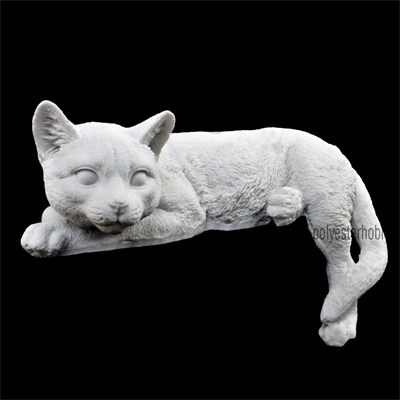 OB 1665 - Uzanan Kedi Ham Polyester Obje