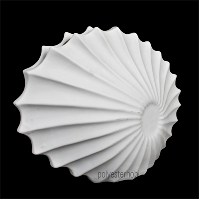 OB 1667 - İstiridye Vazo Ham Polyester Obje