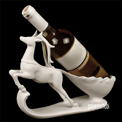 OB 1669 - Geyik Şaraplık Ham Polyester Obje