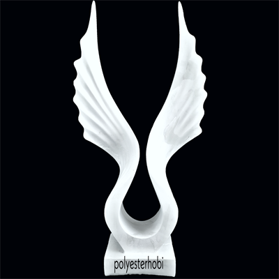 OB 1705 - Soyut Kanat Dev Boy Ham Polyester Obje