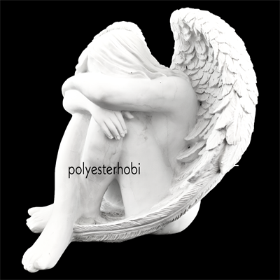 Ob 1706 - Kalp Kanatlı Dev Melek Ham Polyester Obje