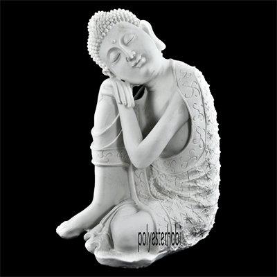 OB 1707 - Buda Sırt Detaylı Ham Polyester Obje