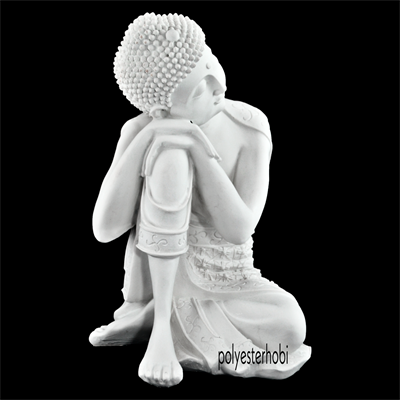 OB 1707 - Buda Sırt Detaylı Ham Polyester Obje