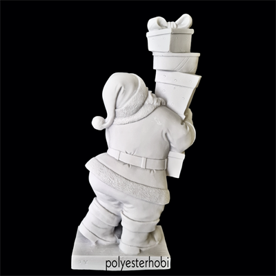 OB 1715 - Noel Baba Hediye Paketli Ham Polyester Obje