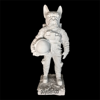 Ob 1751 - Astronot Köpek Ham Polyester Obje