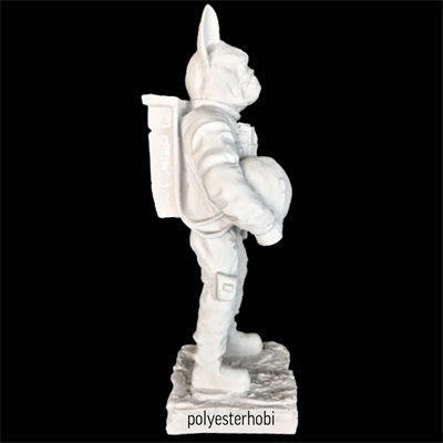 Ob 1751 - Astronot Köpek Ham Polyester Obje