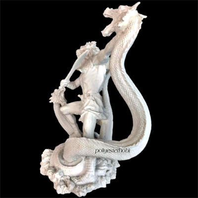 OB 1752 - Herkül Ve Cetus Ham Polyester Obje