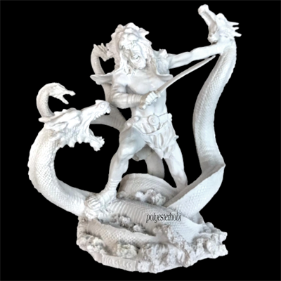 OB 1752 - Herkül Ve Cetus Ham Polyester Obje